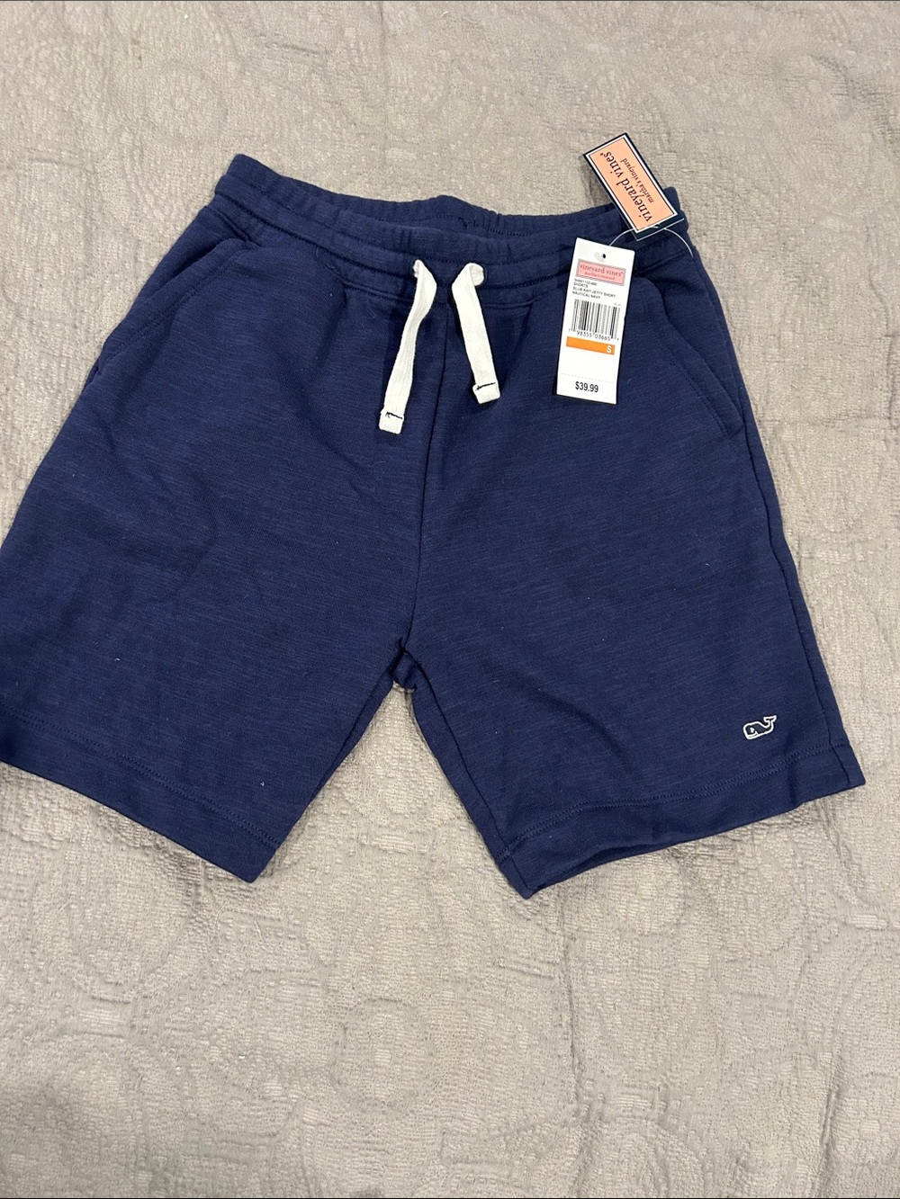 Vineyard Vines Boys Navy Drawstring Shorts